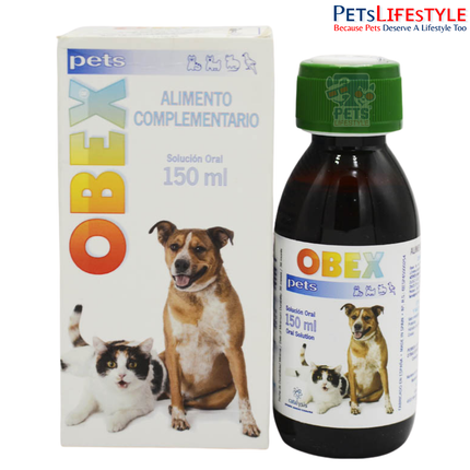 Vivaldis Obex Oral Solution 150 ml for Dogs & Cats – Nutritional Supplement for Weight Management