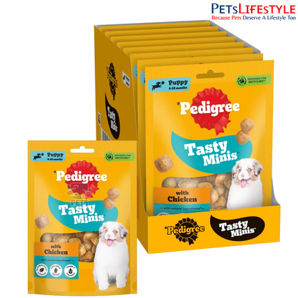 Pedigree Tasty Minis Cubes Puppy Dog Treat – With Chicken