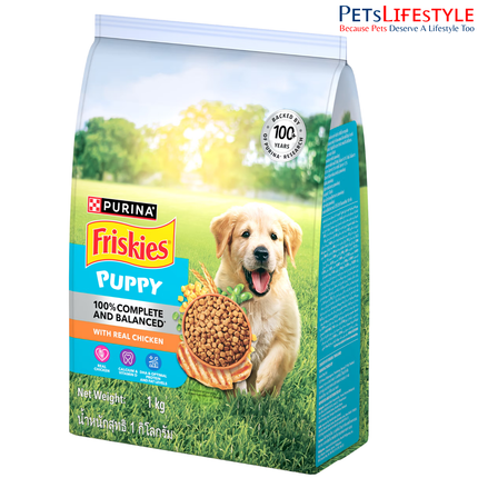 Purina Friskies Puppy Dry Dog Food with Real Chicken – Complete & Balanced Nutrition for Healthy Growth