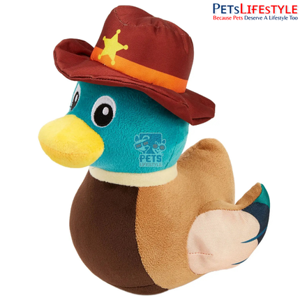 FOFOS Jeep Duck Captain Plush Dog Toy – Squeaky Soft Toy for Dogs