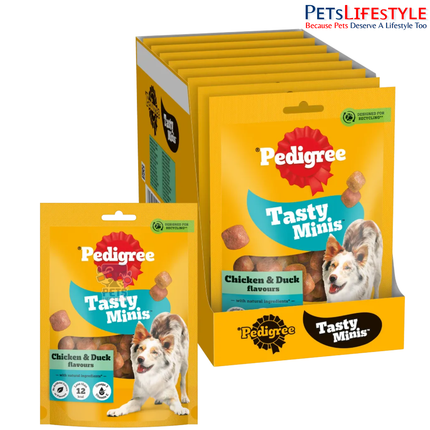 Pedigree Tasty Minis Cubes Adult Dog Treat – Chicken & Duck
