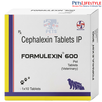 Pfarmacia Formulexin 600mg Tablets for Pets – Cephalexin 1 x 10Tablets