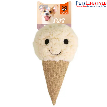 FOFOS Ice Cream Toy (Mix) Soft Squeaky Cuddle Toy for Puppies & Small Dogs