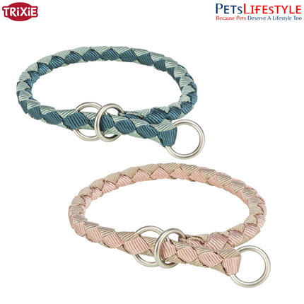 Trixie Cavo Semi-Choke Collar for Dogs | Strong Rope Training Collar with Chrome Chain | Comfortable No-Pull Control