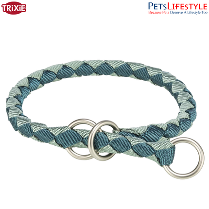 Trixie Cavo Semi-Choke Collar for Dogs | Strong Rope Training Collar with Chrome Chain | Comfortable No-Pull Control