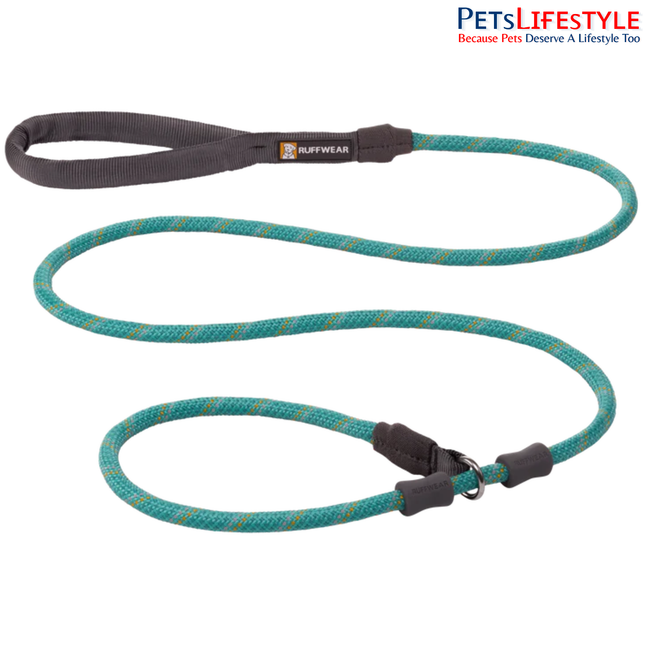 Ruffwear Just-a-Cinch Dog Leash Aurora Teat | Reflective Slip Lead & Collar Combination for Dogs
