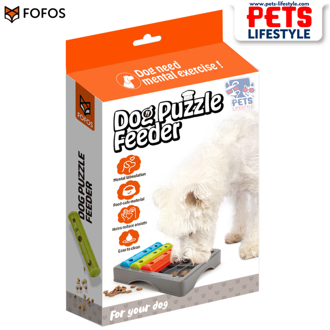 FOFOS Interactive Treat Puzzle Feeder ,Brain Enrichment & Slow Feeding Toy for Dogs