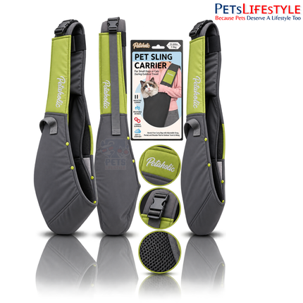 Petaholic Pet Sling Carrier for Dogs & Cats | Hands-Free Breathable Shoulder Travel Carrier