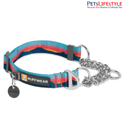 Ruffwear Chain Reaction Martingale Dog Collar | Reflective Limited-Cinch Training Collar with Stainless Steel Chain
