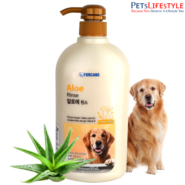 Forcans Aloe Rinse Dog & Cat Conditioner 750 ml – Deep Moisturizing Pet Coat Conditioner
