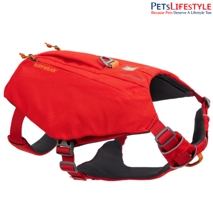 Ruffwear Switchbak™ Dog Harness Red Sumac | Padded Harness with Zippered Storage Pockets