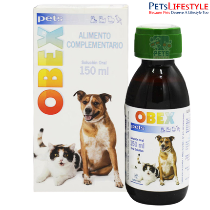 Vivaldis Obex Oral Solution 150 ml for Dogs & Cats – Nutritional Supplement for Weight Management