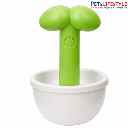 FOFOS Tumbler Laser Cat Toy – White & Green, Automatic 360° Spinning Laser with Self-Balancing Wobble Base for Kittens & Cats