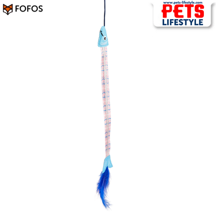 FOFOS Sardine Wand 2 Pack Interactive Cat Toy with Catnip & Replaceable Tops