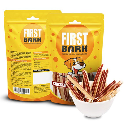 First Bark Jerky Dog Treats - Chicken & Cod Sandwich- 70g