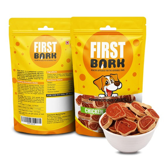 First Bark Yummy delicious Treats Chicken & Cod Roll, Medium, 70 g