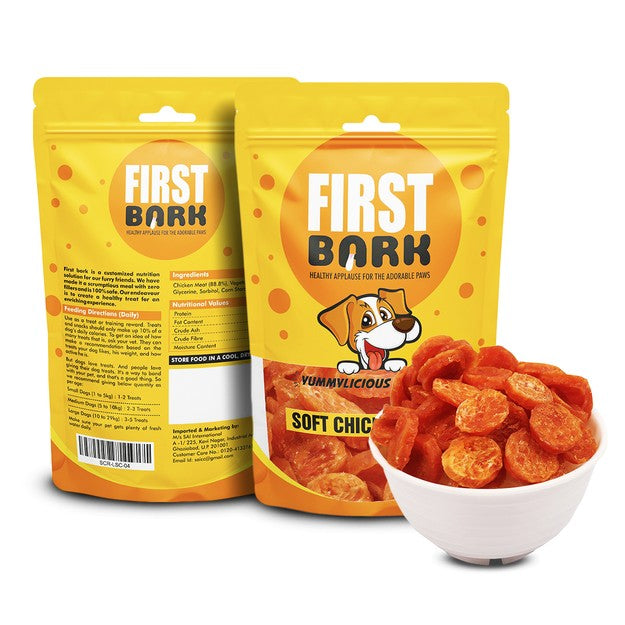 First Bark Jerky Dog Treats-Soft Chicken Ring-70g
