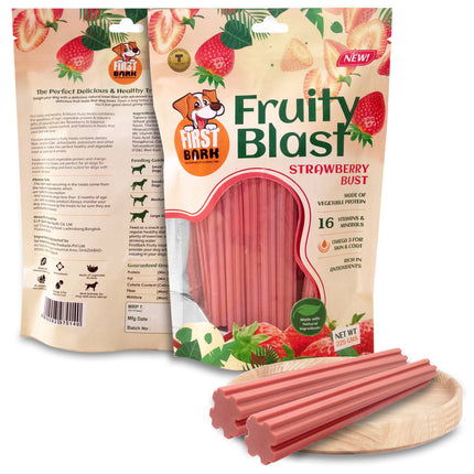 First Bark Fruity Blast Dog Treat Strawberry Bust-225g
