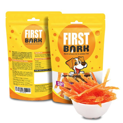 First Bark Jerky Dog Treats- Soft Chicken Tenders-70g