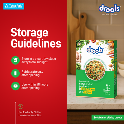 Drools Tetra Pack Real Chicken Veggies Wet Dog Food