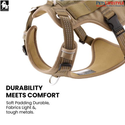 Truelove Escape Proof Dog Harness – Pool Blue – Double H-Design Safety Harness for Strong Dogs