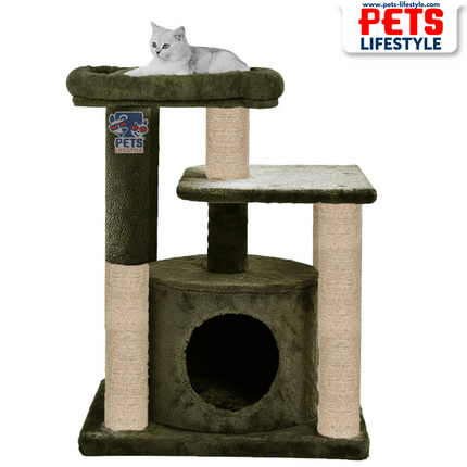 Canine Desk Condo Kitten Cat Tree - Hanging Ball