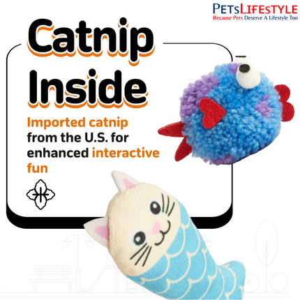 FOFOS Sardine Fish Cat Toy (Pack of 5) – Catnip-Filled Fish for Kittens & Cats