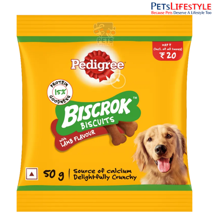 Pedigree Biscrok Biscuits for Dogs - Lamb Flavour