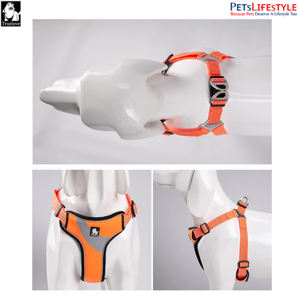 Truelove Lightweight Oxford Dog Harness – 3M Reflective Step-In Chest Harness