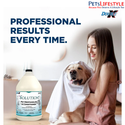 Double K The Solution Conditioner 3.8 L – Professional Detangling & Coat Conditioning Treatment | 6:1 Concentrate