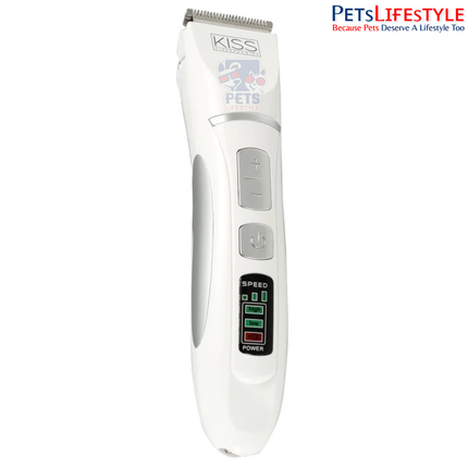 KISS Cordless Pet Trimmer MC-230 – 3 Adjustable Speeds, Low-Noise Grooming Clipper