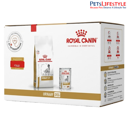 Royal Canin Urinary S/O Dry Food for Dogs + Wet Food Combo Pack