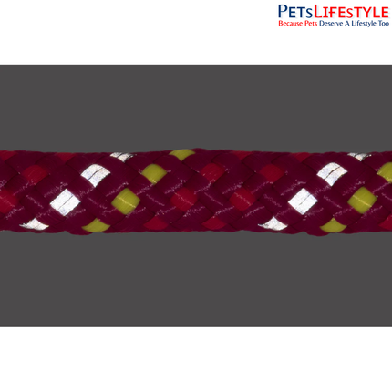 Ruffwear Knot-a-Collar Hibiscus Pink | Reflective Climbing Rope Dog Collar with Aluminum V-Ring