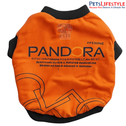 Petaholic "PANDORA" Graphic Print Summer Collection Round Neck Dog T-Shirt | Soft Cotton Summer Wear for Dogs