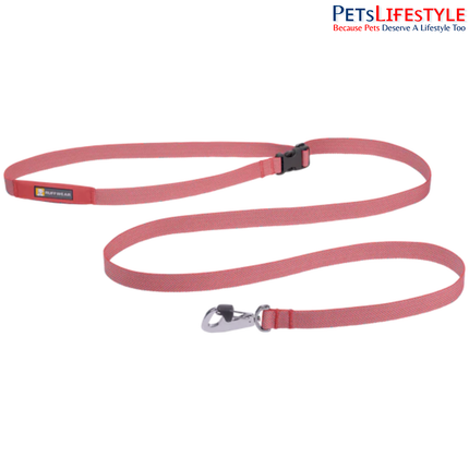 Ruffwear Flagline Dog Leash Salmon Pink | Lightweight Hands-Free Running & Hiking Leash for Dogs
