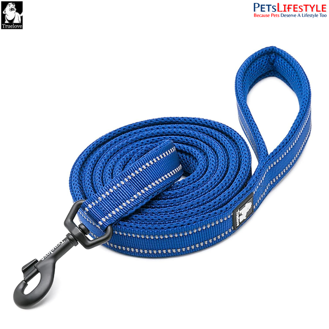 Truelove Mesh Padded Dog Leash (Royal Blue) Reflective Classic Series