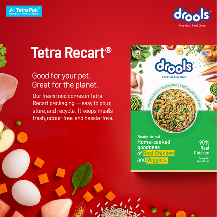 Drools Tetra Pack Real Chicken Veggies Wet Dog Food
