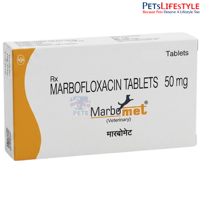 Intas Marbomet 50mg (Marbofloxacin) Tablets for Dogs & Cats