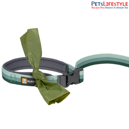 Ruffwear Roamer River Rock Green Dog Leash | Adjustable Hands-Free Stretch Running Leash for Dogs