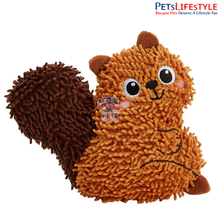 FOFOS Tough Dog Toy Squirrel S – Plush Squeaky Dog Toy
