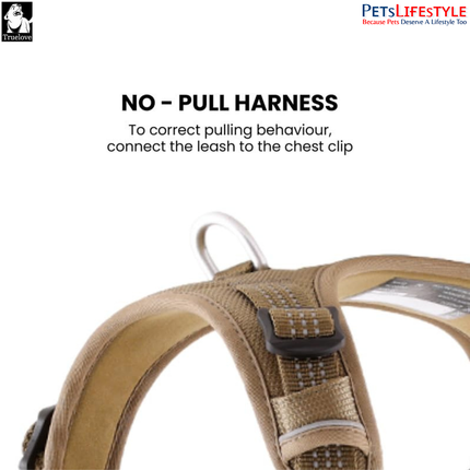 Truelove Escape Proof Dog Harness – Pool Blue – Double H-Design Safety Harness for Strong Dogs