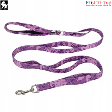 Truelove Multi Handle Floral Leash – Camouflage Purple – Premium Control Dog Leash