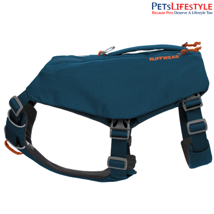 Ruffwear Switchbak™ Dog Harness – Blue Moon | Padded Adventure Harness with Storage Pockets