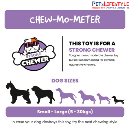 FOFOS Dog Chew Toy Cactus – Textured Rubber Chew Toy for Dogs | Assorted Colours