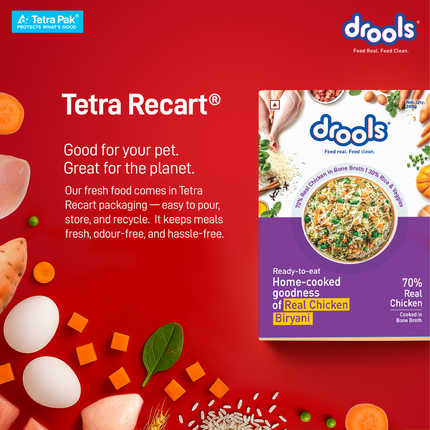 Drools Tetra Pack Real Chicken Biryani Wet Dog Food