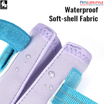 Truelove Pet Boots – Waterproof TPR Sole Dog Shoes ( 4 SHOES ) Outdoor Protection Boots
