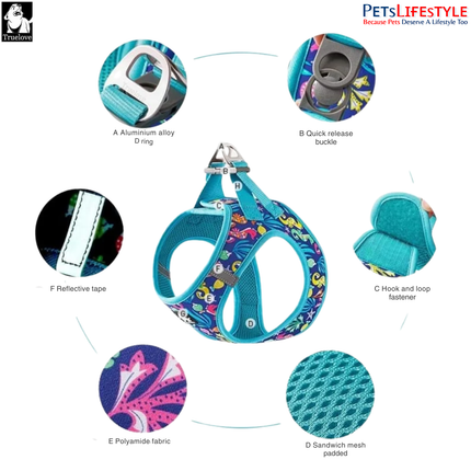 Truelove Easy Fit Quick-Release Pet Harness with Dual D-Rings