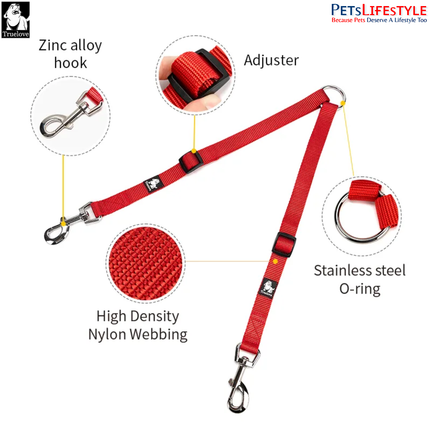 Truelove Double Leash – Nylon Dual Dog Leash Coupler