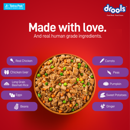 Drools Tetra Pack Real Chicken Biryani Wet Dog Food