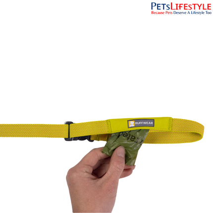 Ruffwear Flagline Dog Leash Lichen Green | Lightweight Hands-Free Running & Hiking Leash for Dogs